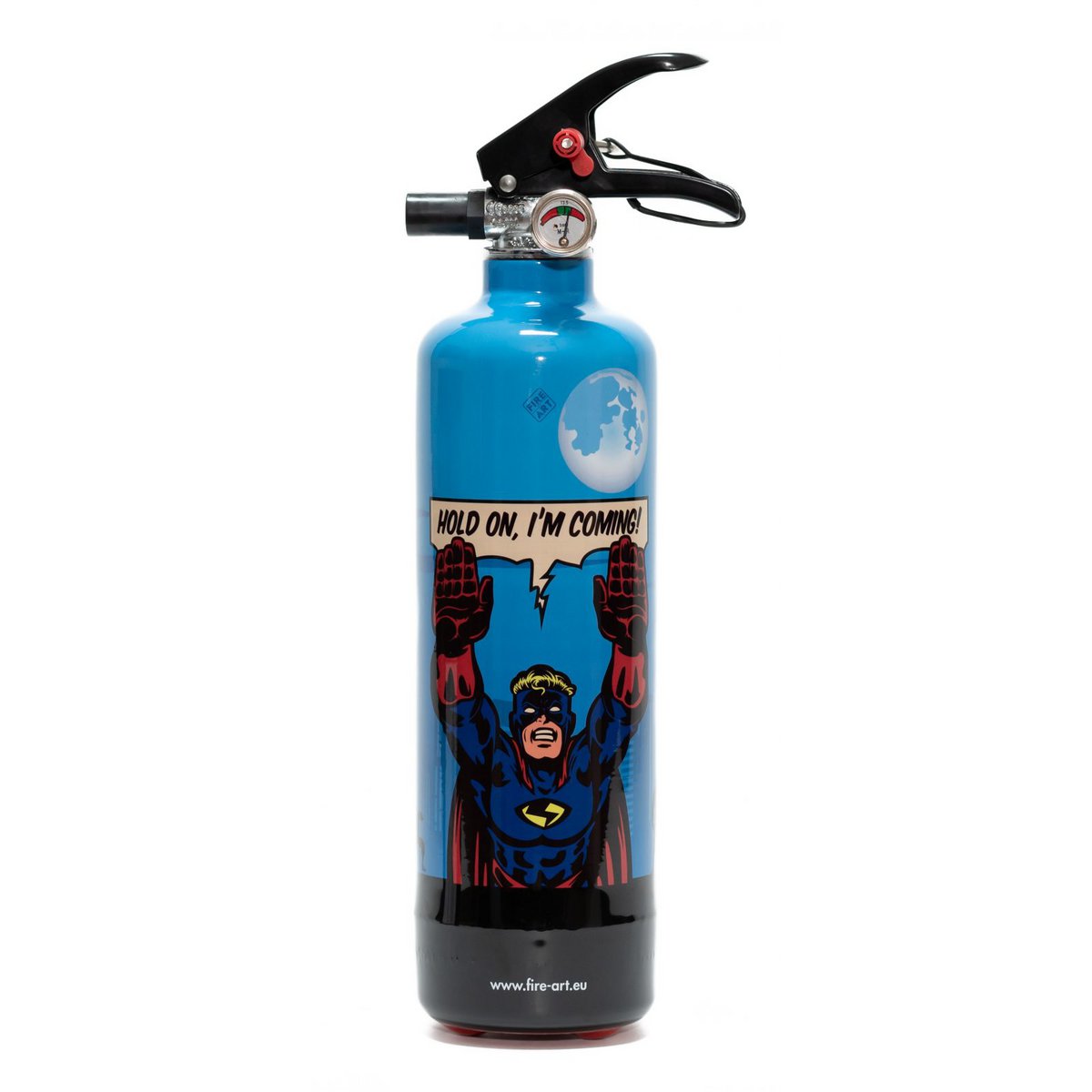 Feuerlöscher mit Motiv – Superheld