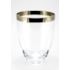 Vase Glas mit Platinrand Edelstes Design kombiniert mit edelstem Metall