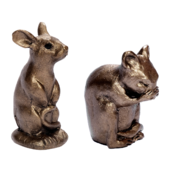 Dekofigur Maus Kleine Bronze Skulptur Mäuschen 1