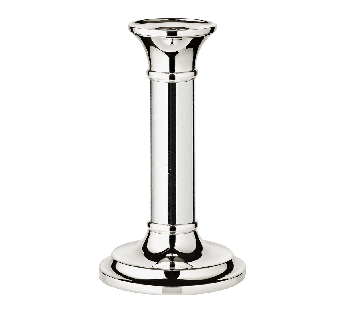 Kerzenleuchter versilbert - Rund – 15 cm, Ohne Gravur