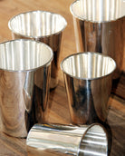 Becher versilbert – Höhe: 9 cm, mit Gravur bis 30 Zeichen
