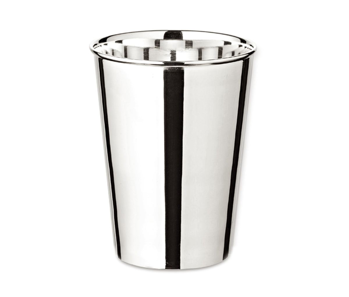 Becher versilbert – Höhe: 9 cm, mit Gravur bis 30 Zeichen