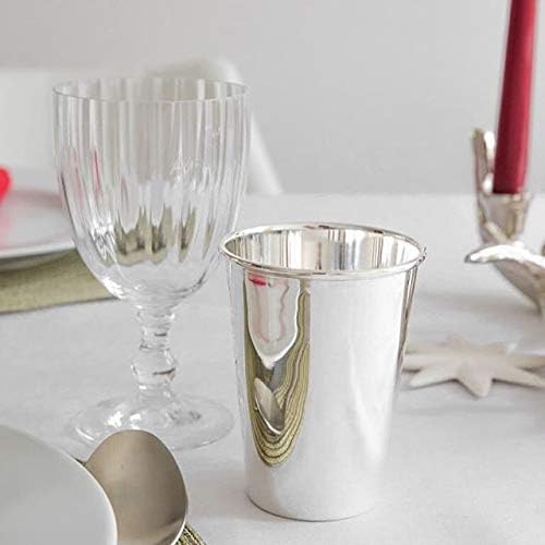 Becher versilbert – Höhe: 9 cm, mit Gravur bis 30 Zeichen