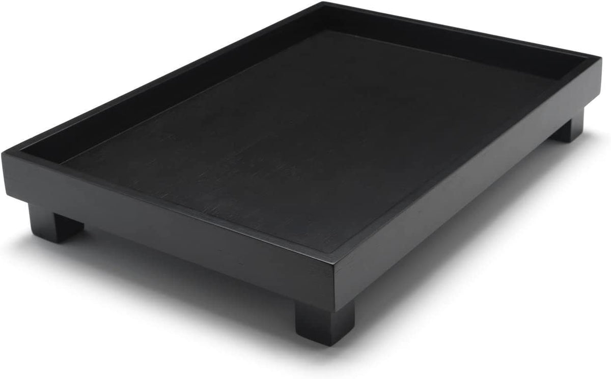 Tablett Holz – Schwarz, Länge: 35 cm