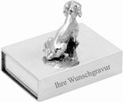 Streichholzschachtel Metall – Klein, bis 15 Zeichen, Dackel