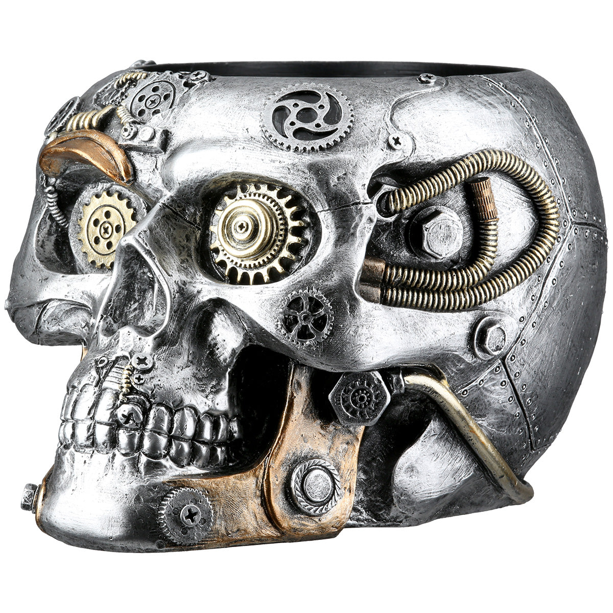 Steampunk Dekoration – Blumentopf Schädel
