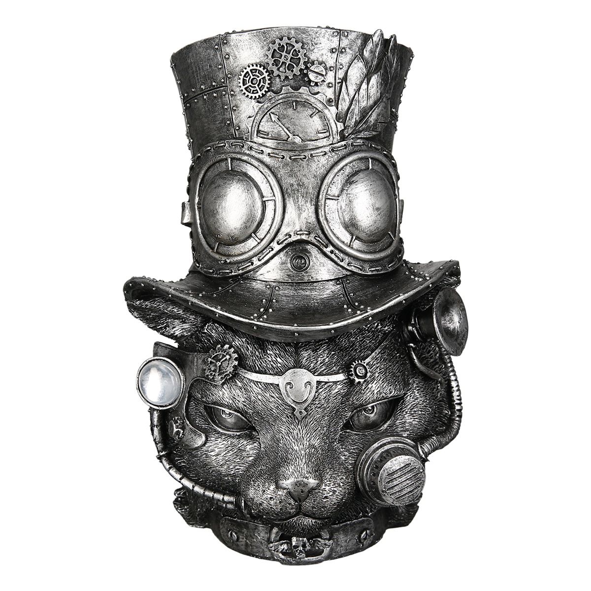 Steampunk Dekoration – Katze mit Hut