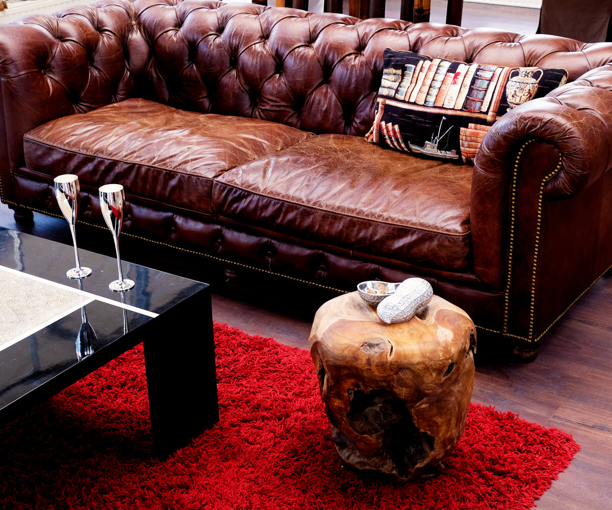 Teakholz Hocker rund