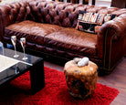Teakholz Hocker rund
