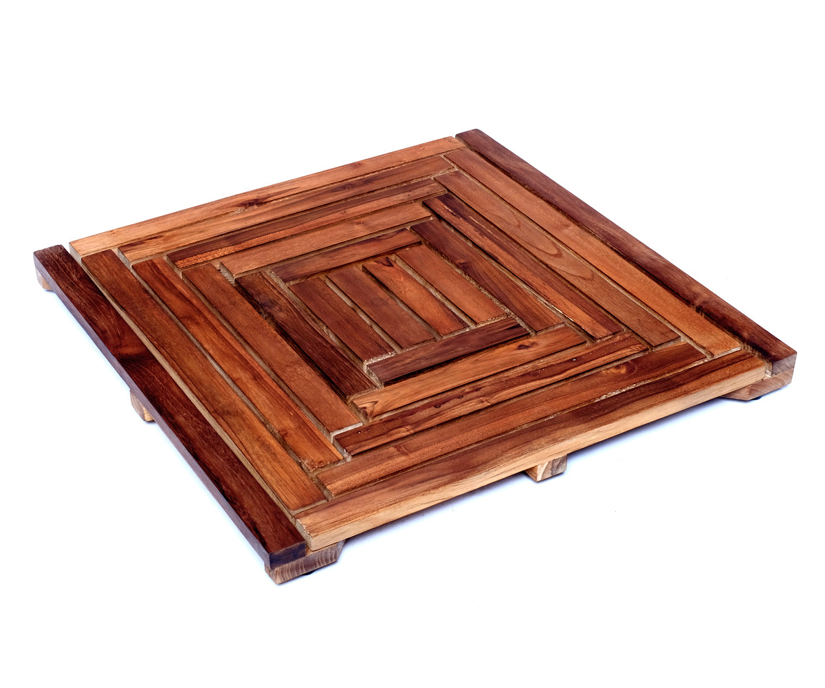 Badvorleger Teakholz – 50 x 50 cm, 2