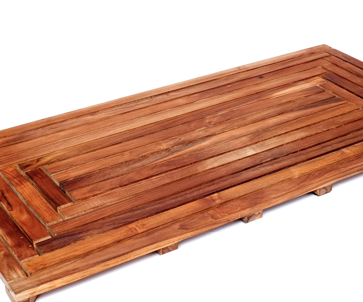 Badvorleger Teakholz – 90 x 50 cm, 2