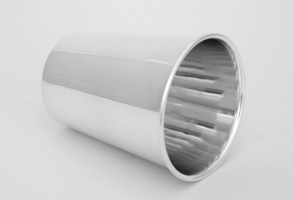 Becher versilbert – Höhe: 10 cm, ohne Gravur
