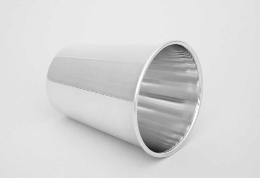Becher versilbert – Höhe: 9 cm, mit Gravur bis 30 Zeichen