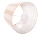 Lampenschirm gestreift – Beige - Creme, rund - 20x15x12 cm