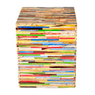 Mischholz Hocker bunt – 45 x 36 x 36 cm (H x B x T)