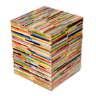 Mischholz Hocker bunt – 45 x 36 x 36 cm (H x B x T)