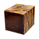 Mischholz Hocker bunt – 45 x 36 x 36 cm (H x B x T)
