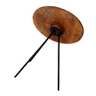 Beistelltisch Teakholz Metall  – Ø 39,5 cm, fast rund / rund