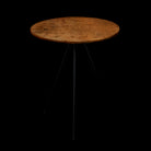 Beistelltisch Teakholz Metall  – Ø 39,5 cm, fast rund / rund