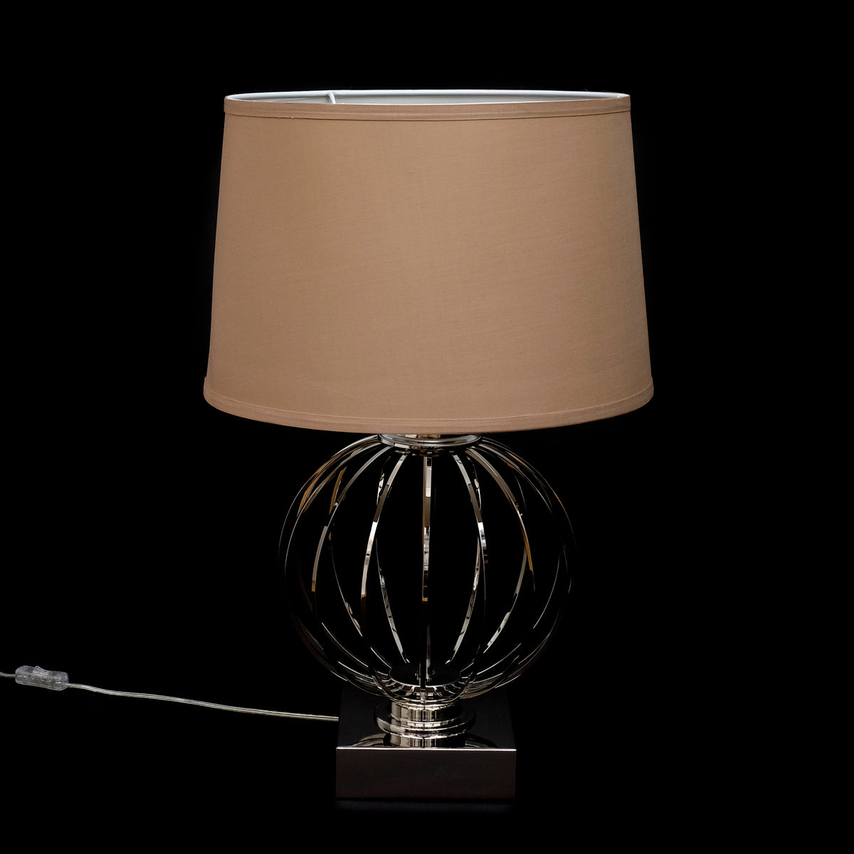 Design Tischlampe Metall Stoff – Ansicht 4