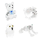 Glasfigur Bär, Eule, Schwein, Frosch