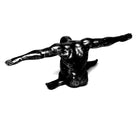 Dekofigur Athlet – Antik-Silber, Variante I