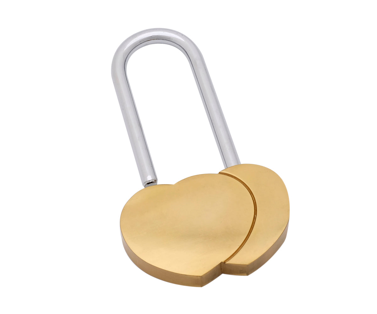 Liebesschloss Herz Gold