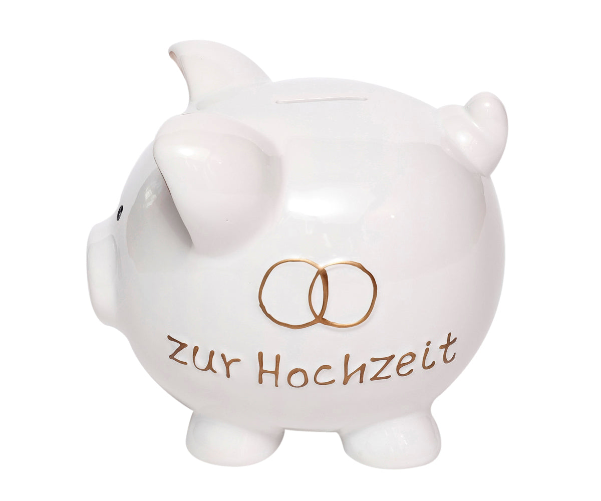 Sparschwein Hochzeit – Eheringe (13 x 11 x 15 cm)