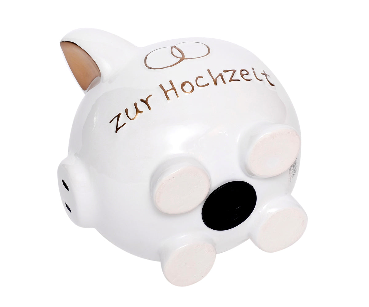 Sparschwein Hochzeit – Eheringe (13 x 11 x 15 cm)