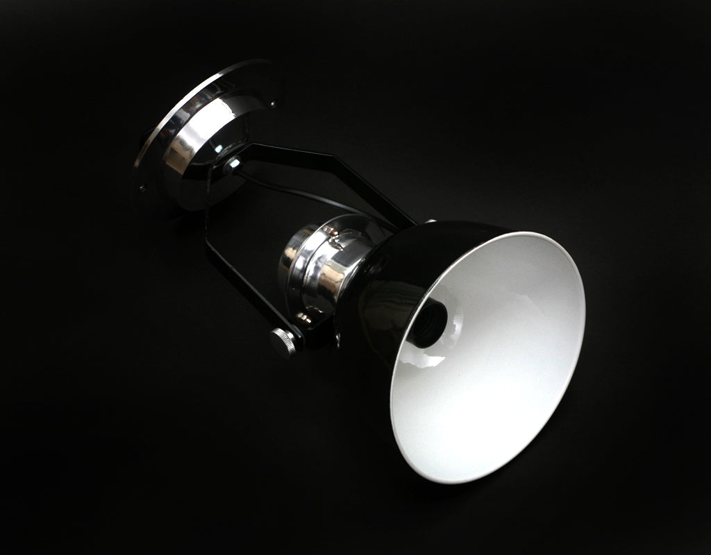 Wandlampe Metall Schwarz Weiß – Schwarz