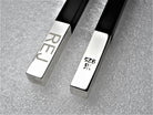 Sushi Stäbchen aus Ebenholz + 925er Sterlingsilber – Ansicht 8