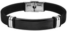 Edelstahl Armband mit Gravur – Ohne Gravur, Echtleder, Modell 10