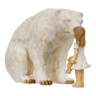 Tier Skulptur Freundschaft – Mädchen mit Bär