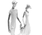 Skulptur Familie Weiß Silber – Ansicht 7