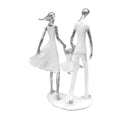 Skulptur Familie Weiß Silber – Ansicht 9