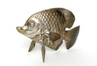 Fisch Deko - Versilbert – spitzes Fischmaul