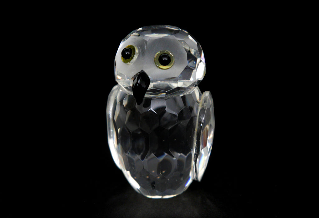 Glasfigur Bär, Eule, Schwein, Frosch – Eule