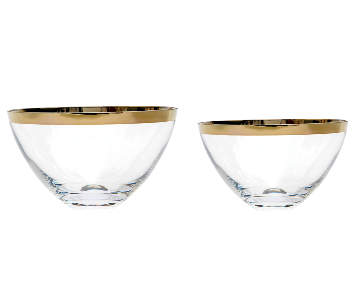 Glasschale mit Platinrand