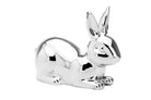 Figur Hase Porzellan, silberglänzend – Hase I