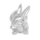 Figur Hase Porzellan, silberglänzend – Hase III