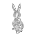 Figur Hase Porzellan, silberglänzend – Hase II