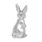 Figur Hase Porzellan, silberglänzend – Hase II