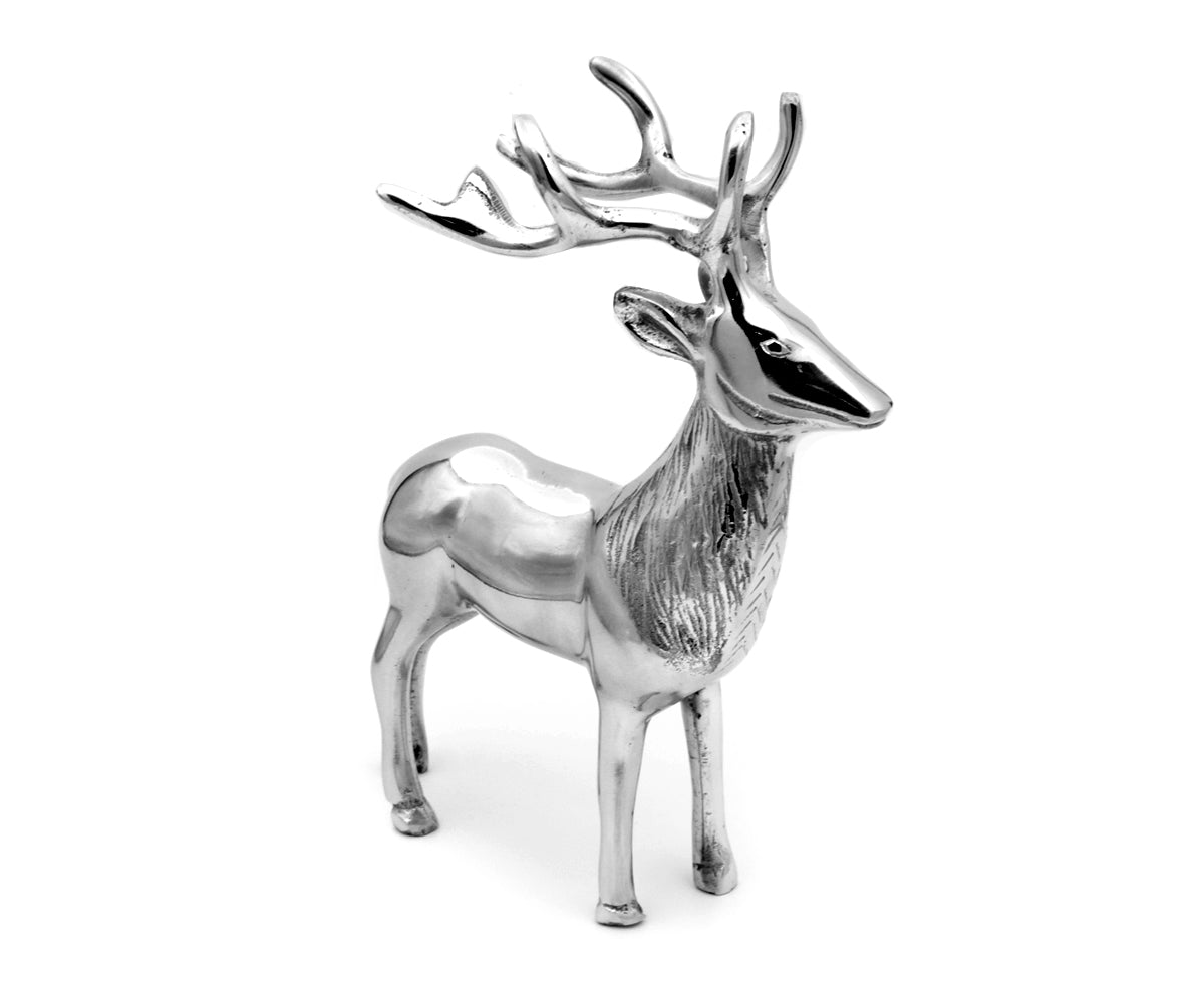 Metallfigur Hirsch – stehend, mittel