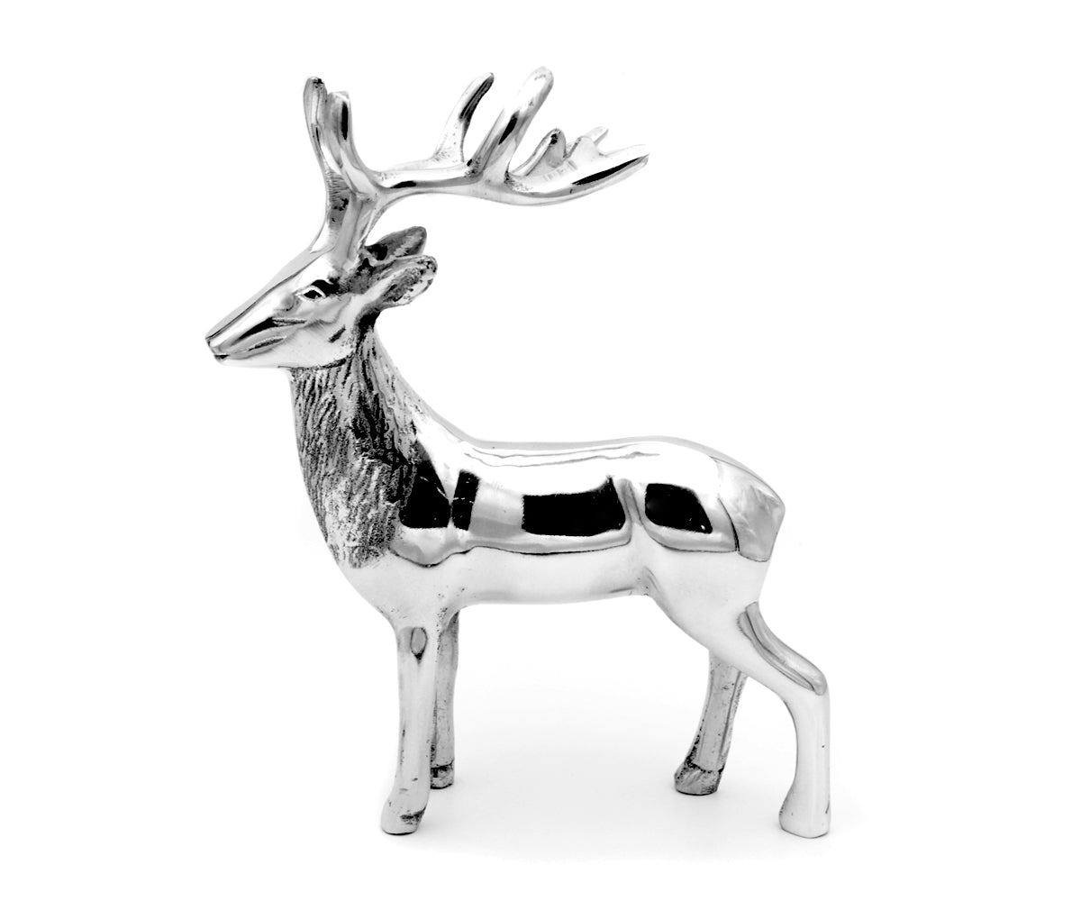 Metallfigur Hirsch – stehend, mittel