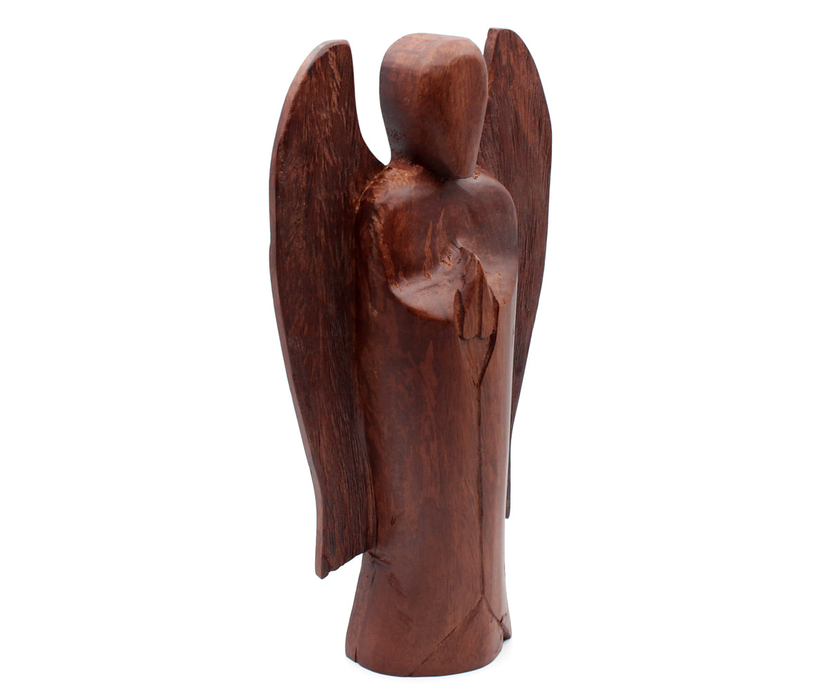 Holzfigur Engel – Groß - 30 cm, dunkel