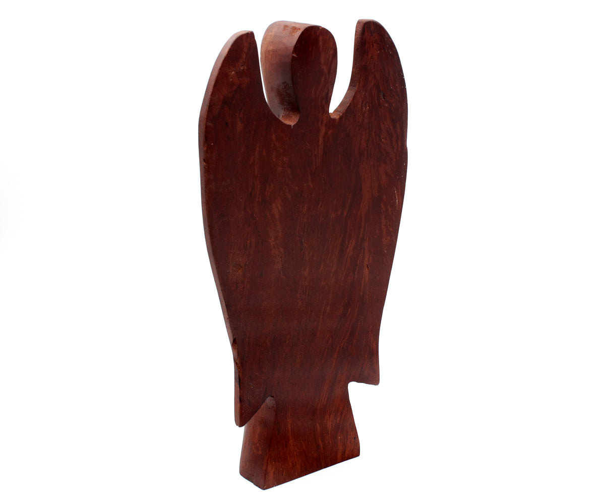 Holzfigur Engel – Groß - 30 cm, dunkel