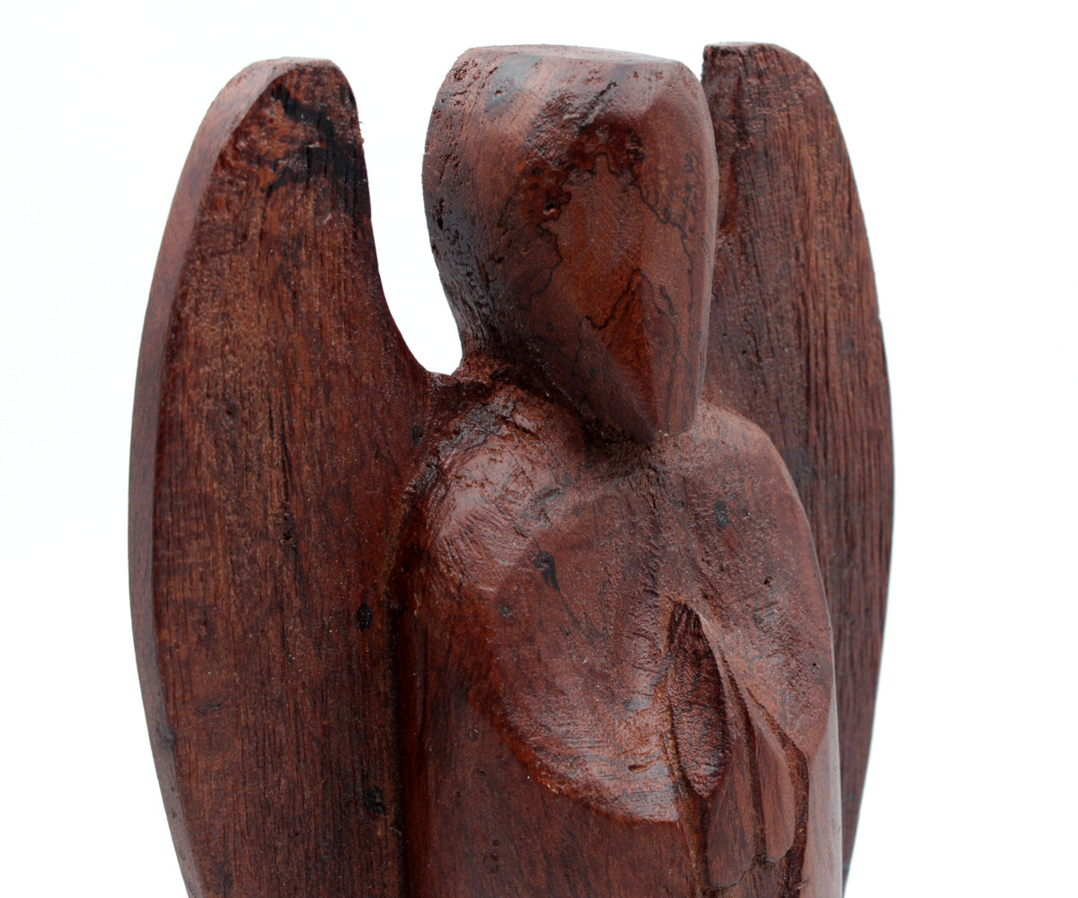 Holzfigur Engel – Mittel - 25 cm, dunkel