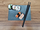 Sushi Stäbchen aus Ebenholz + 925er Sterlingsilber – Detailansicht