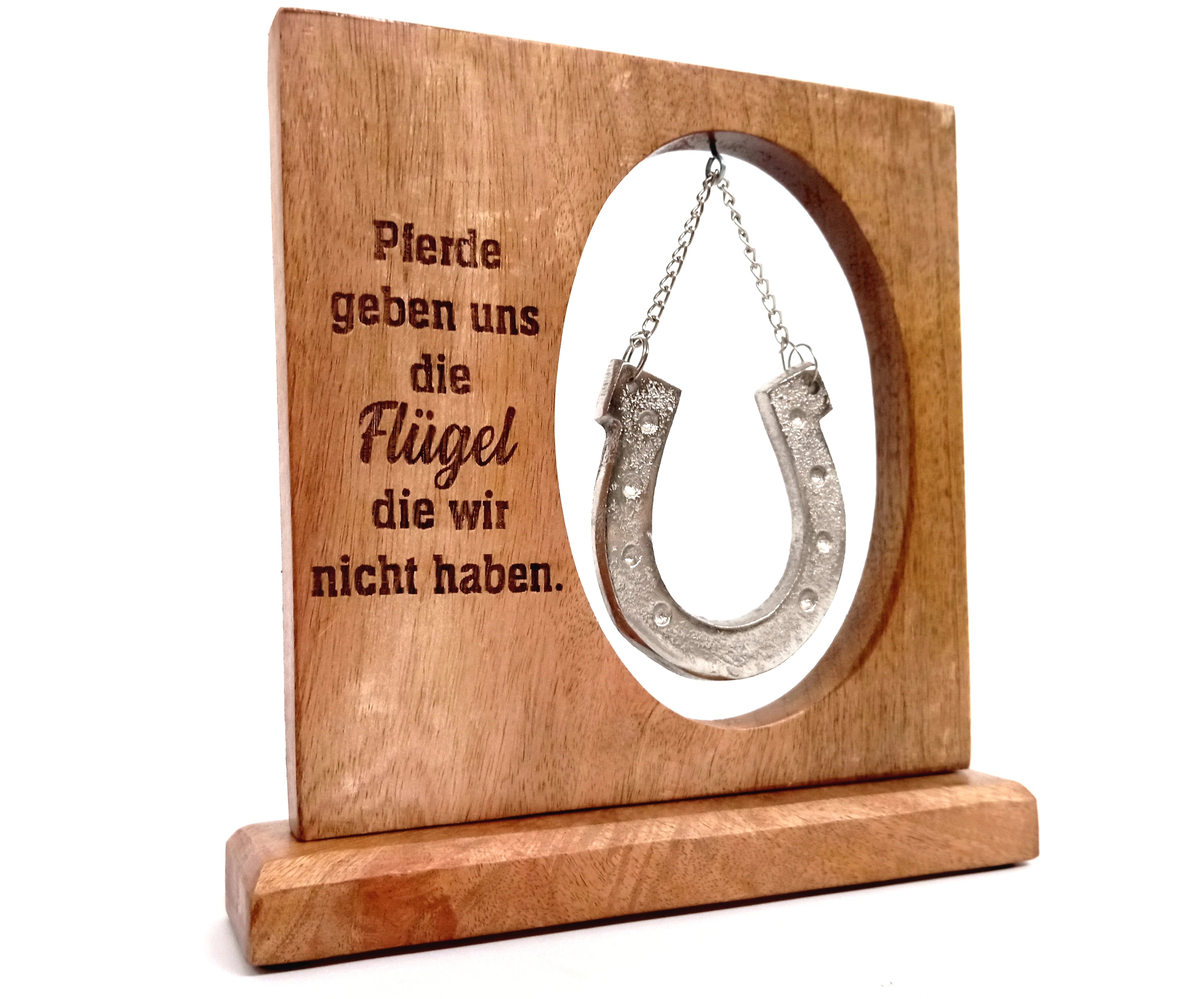 Holz Rahmen mit Botschaft "Pferd" – Ansicht 2