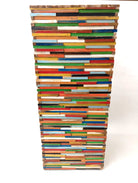 Mischholz Hocker bunt – 75 x 30 x 30 cm (H x B x T)
